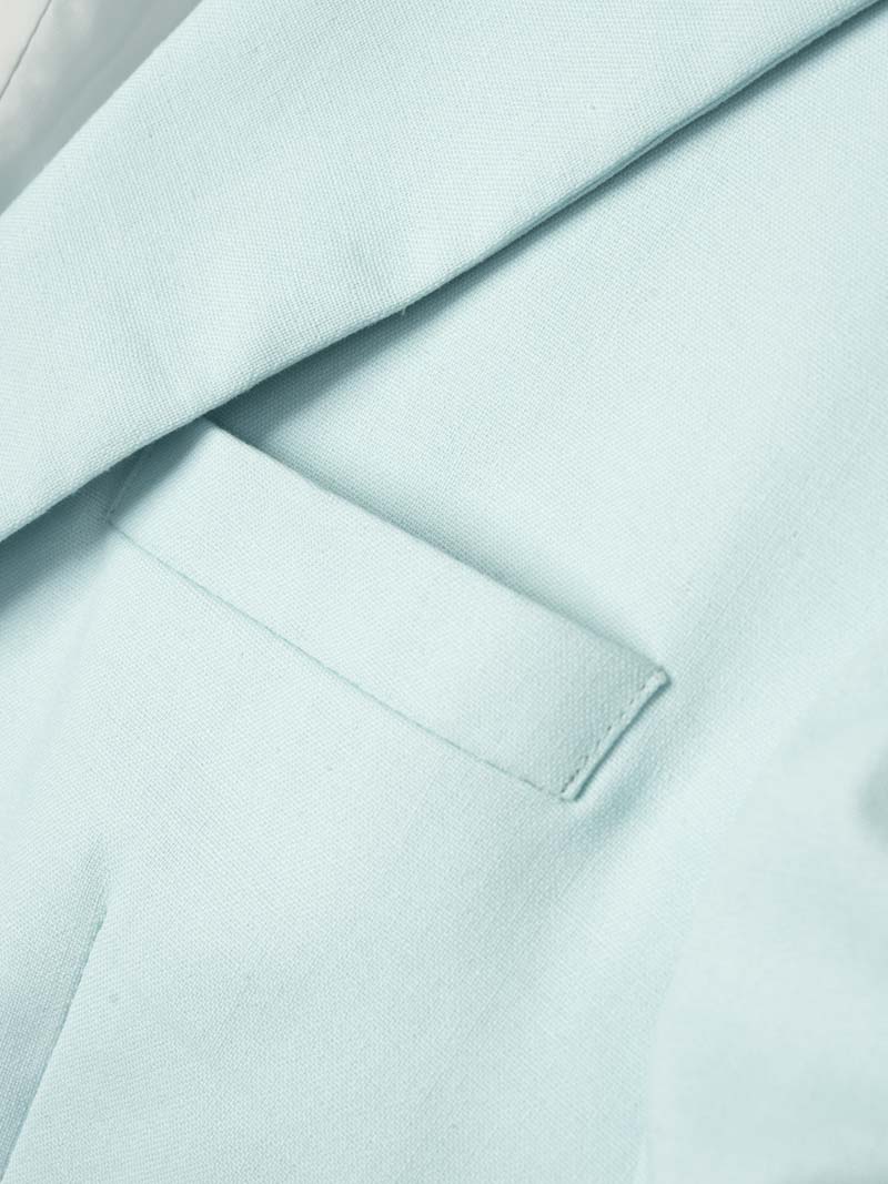 Áo Vest Trơn Linen Form Regular AV040 Màu Xanh Biển