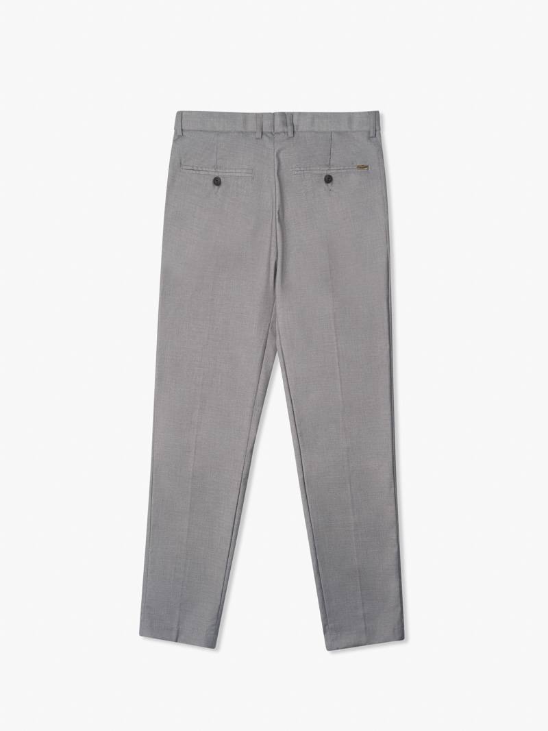 Quần Tây Trơn Slimfit Tem Inox QT054 Màu Xám