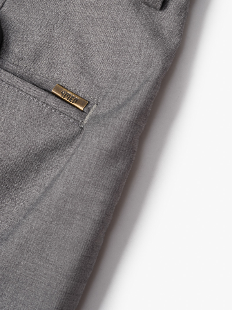 Quần Tây Trơn Slimfit Tem Inox QT054 Màu Xám