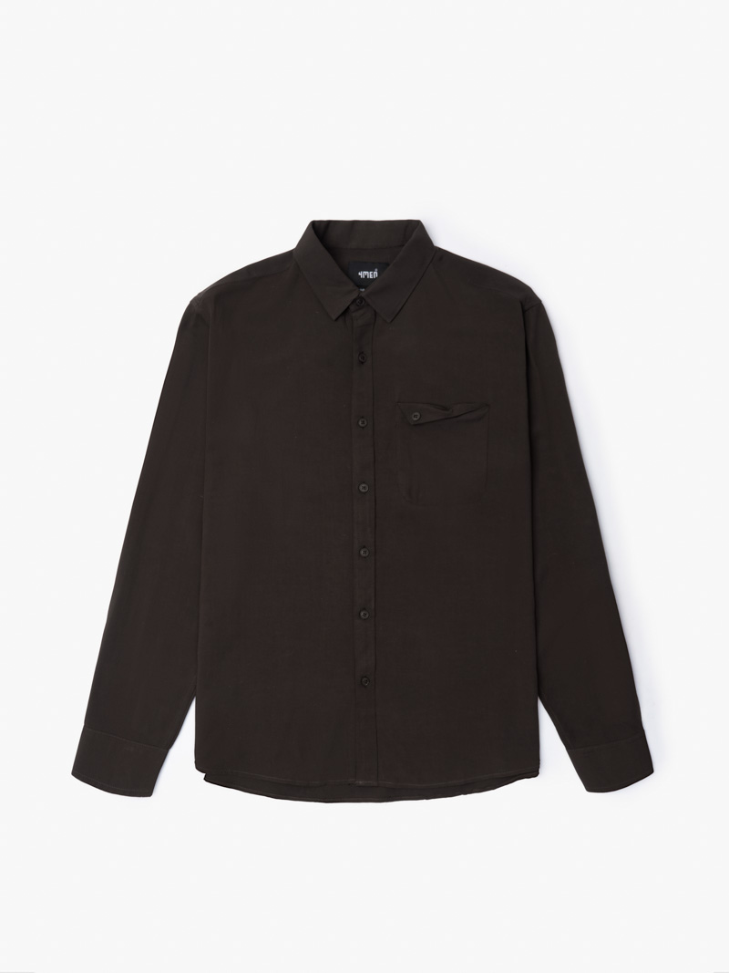 Áo Sơ Mi Regular PocketDetail SM118 Màu Nâu