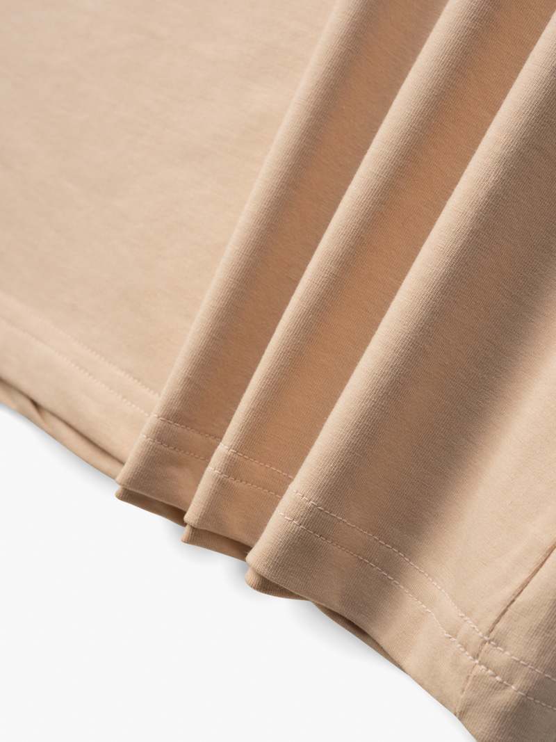 Áo Thun Cổ Tròn Trơn Form Slimfit AT132 Màu Be