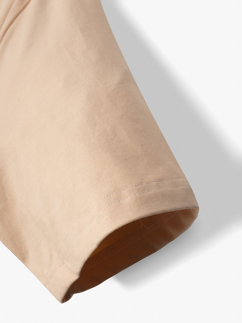 Áo Thun Cổ Tròn Trơn Form Slimfit AT132 Màu Be