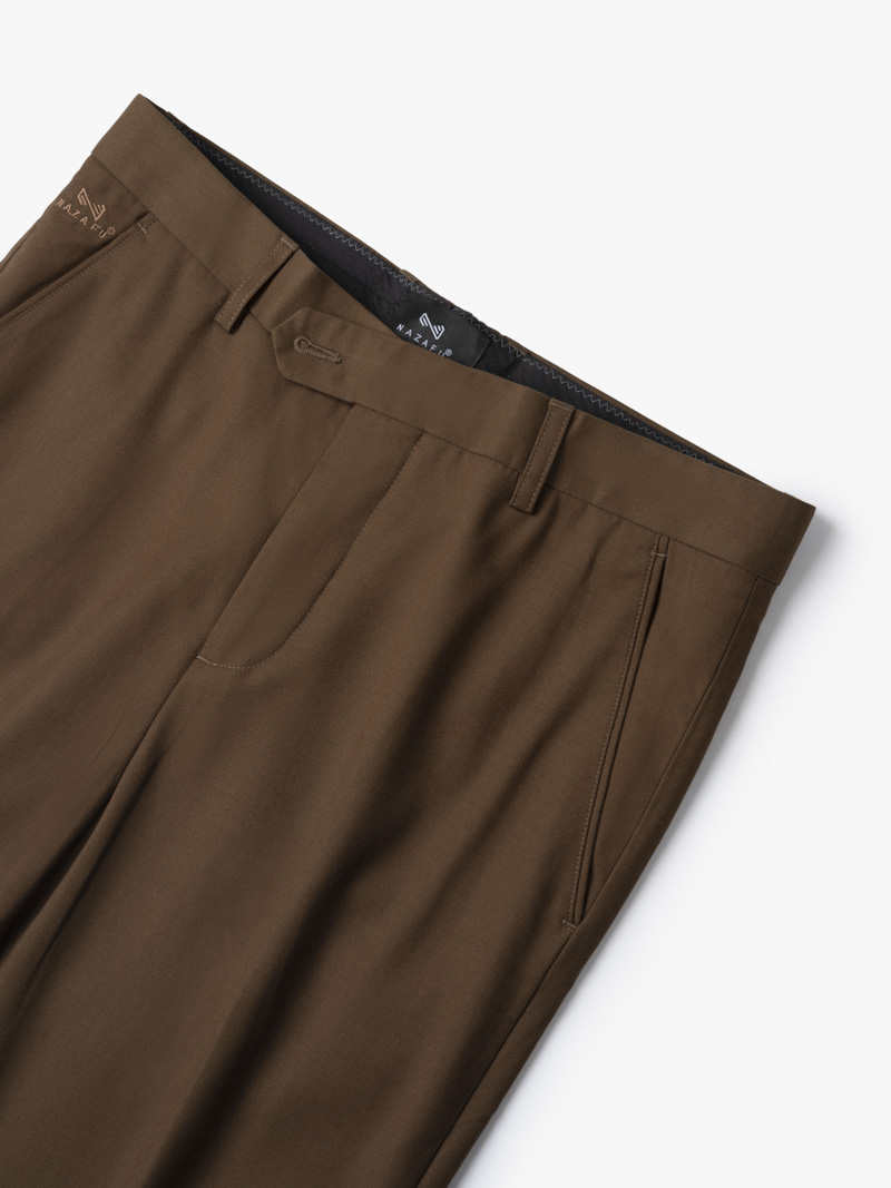 Quần Tây NAZAFU Slimfit QT1140 Màu Bò Đậm