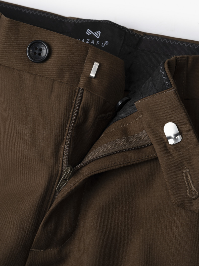 Quần Tây NAZAFU Slimfit QT1140 Màu Bò Đậm