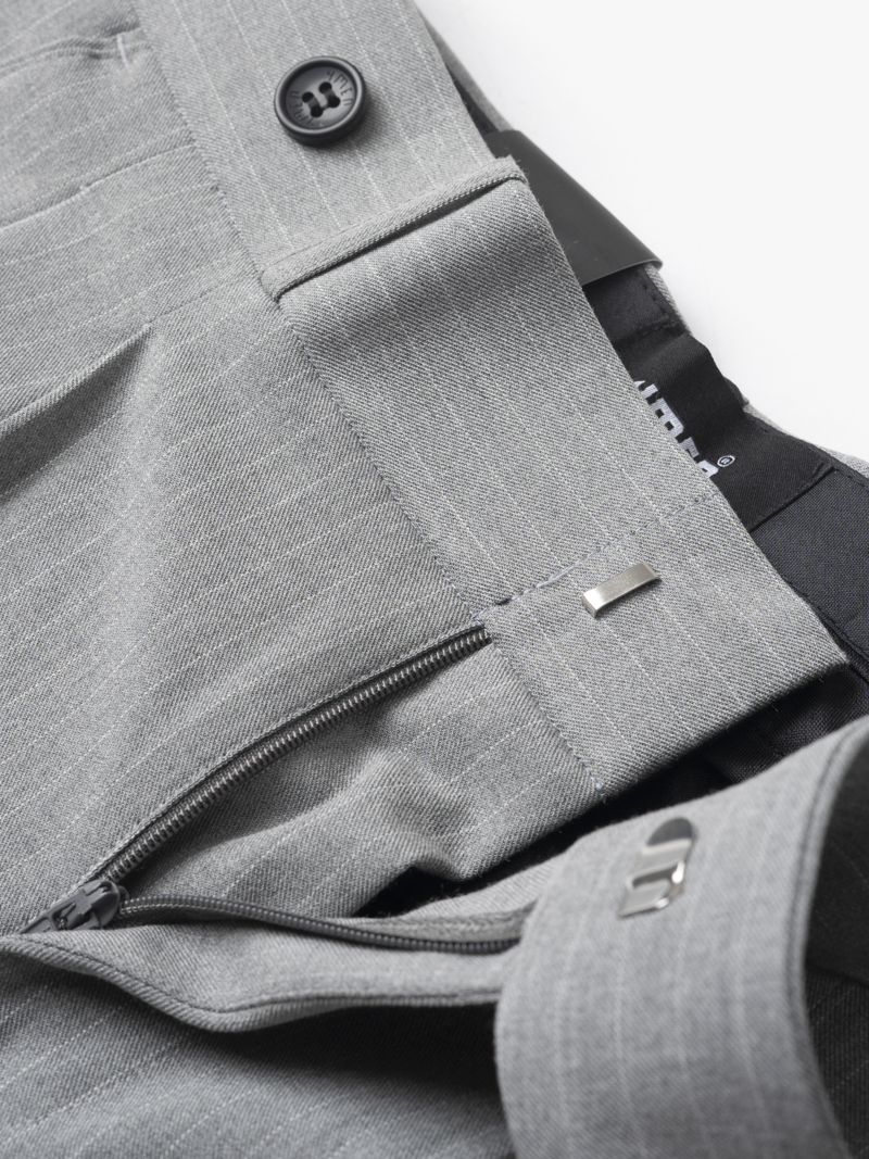 Quần Tây Sidetab Form Slim-Cropped QT056 Màu Xám