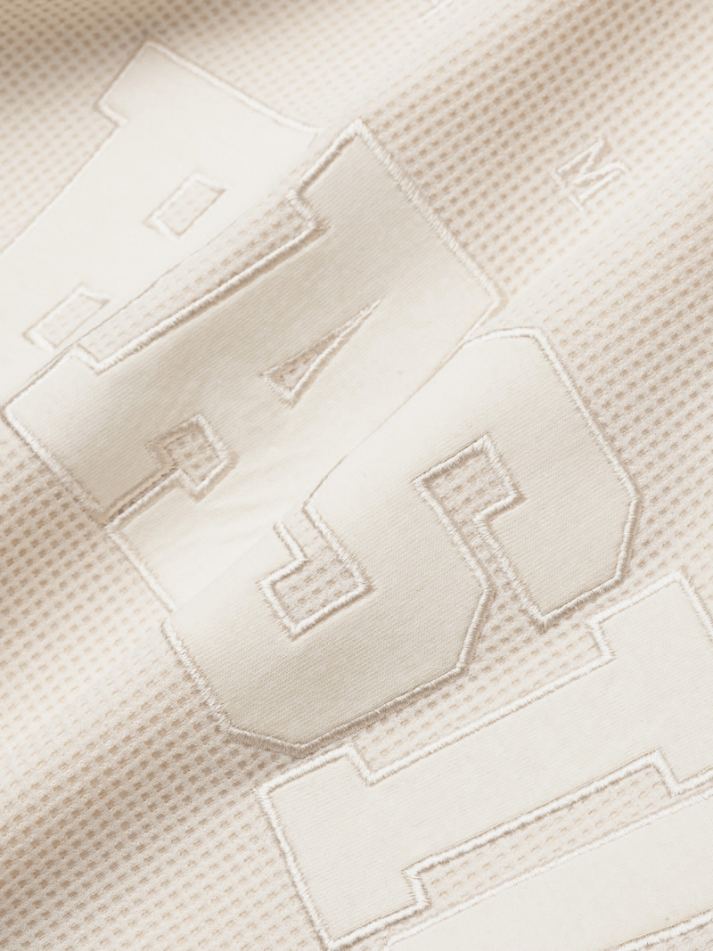 Áo Hoodie May Đắp Basic Form Regular AH003 Màu Kem