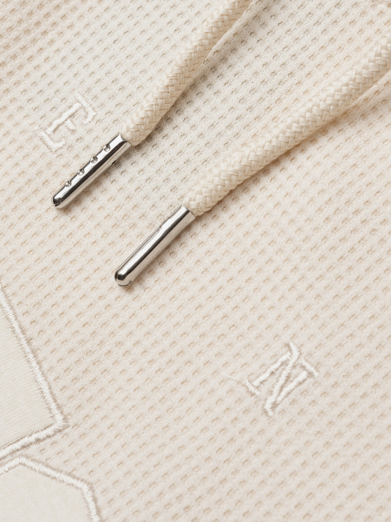 Áo Hoodie May Đắp Basic Form Regular AH003 Màu Kem