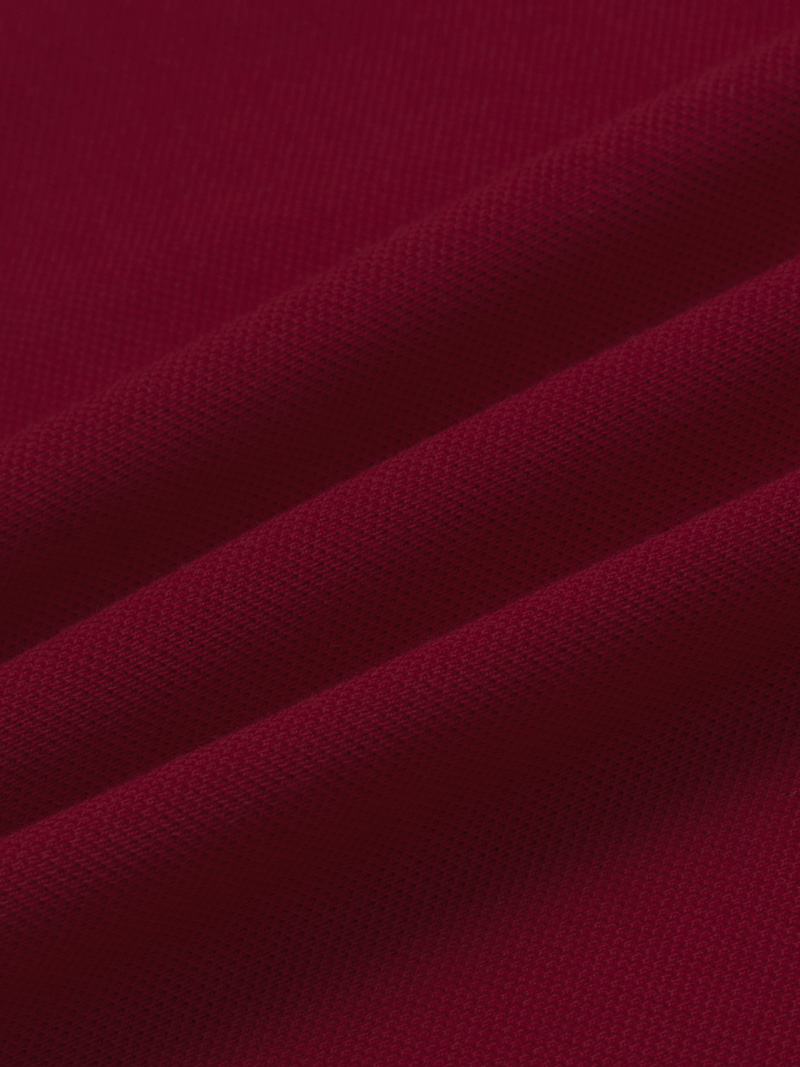 Áo Thun Thêu Still Life Bo Cổ Kiểu Form Slimfit AT143 Màu Đỏ