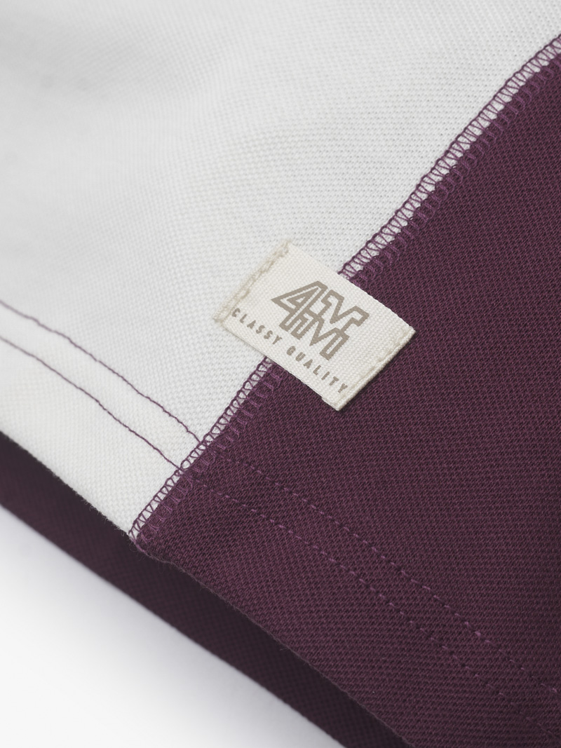 Áo Thun Rã Phối May Tag Form Slimfit AT144 Màu Đỏ Mận