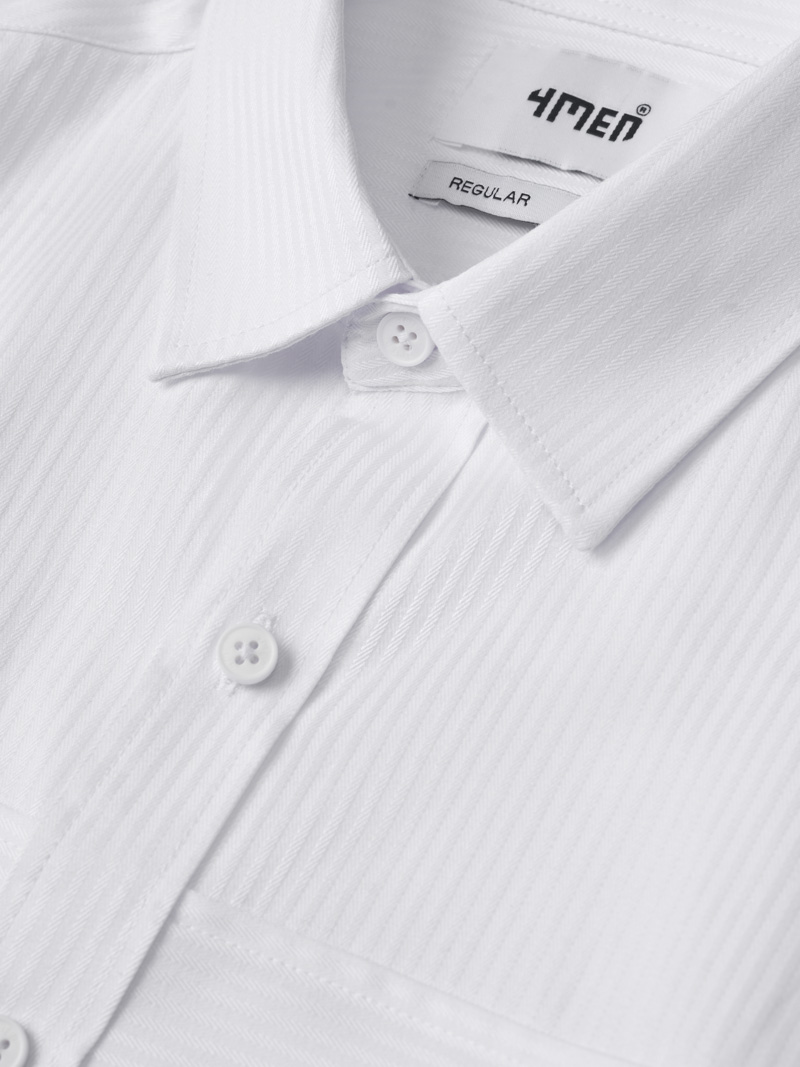 Áo Sơ Mi Sọc Tay Dài Rã Phối Form Regular SM143 Sọc Trắng