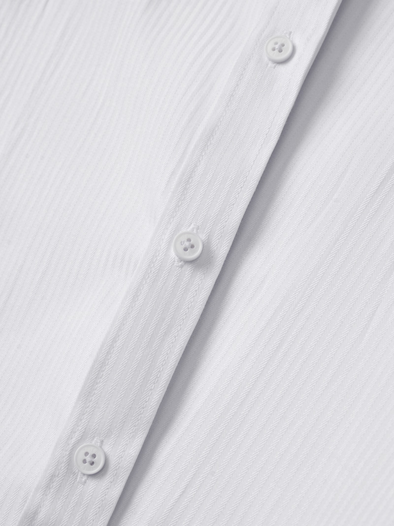 Áo Sơ Mi Sọc Tay Dài Rã Phối Form Regular SM143 Sọc Trắng