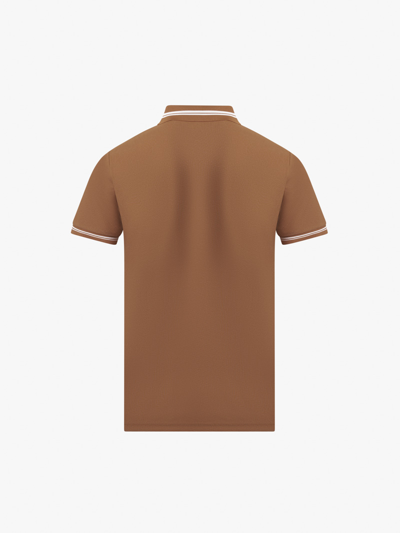 Áo Polo Tổ Ong Phối Bo Dệt Kiểu Form Slimfit PO124 Màu Cam