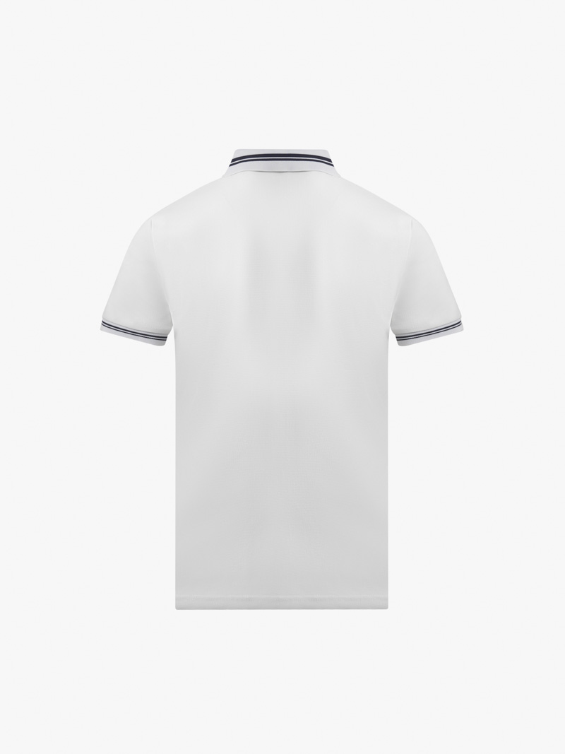 Áo Polo Tổ Ong Phối Bo Dệt Kiểu Form Slimfit PO124 Màu Trắng