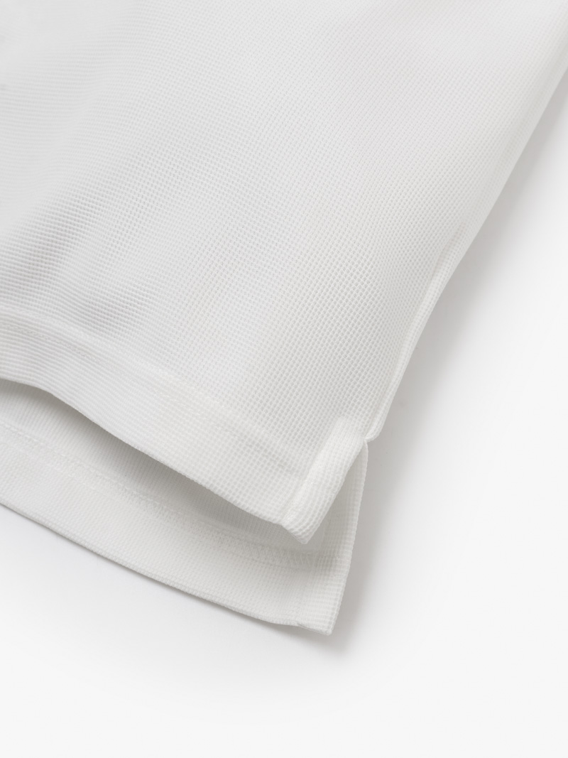 Áo Polo Tổ Ong Phối Bo Dệt Kiểu Form Slimfit PO124 Màu Trắng