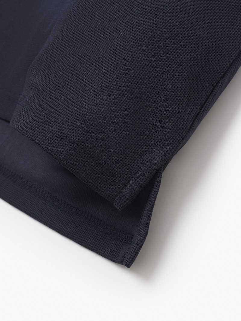 Áo Polo Tổ Ong Phối Bo Dệt Kiểu Form Slimfit PO124 Màu Xanh Đen