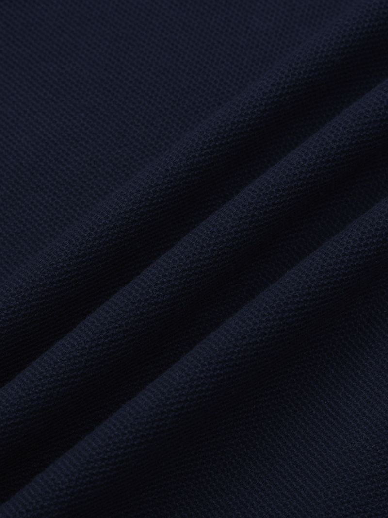 Áo Polo Trơn Signature Phối Dây Sọc Form Regular PO134 Màu Xanh Đen