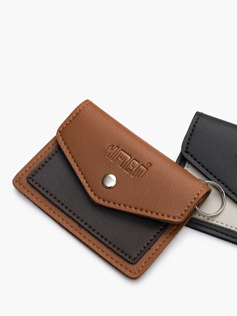 Ví móc khóa da tổng hợp BV046 Màu Nâu