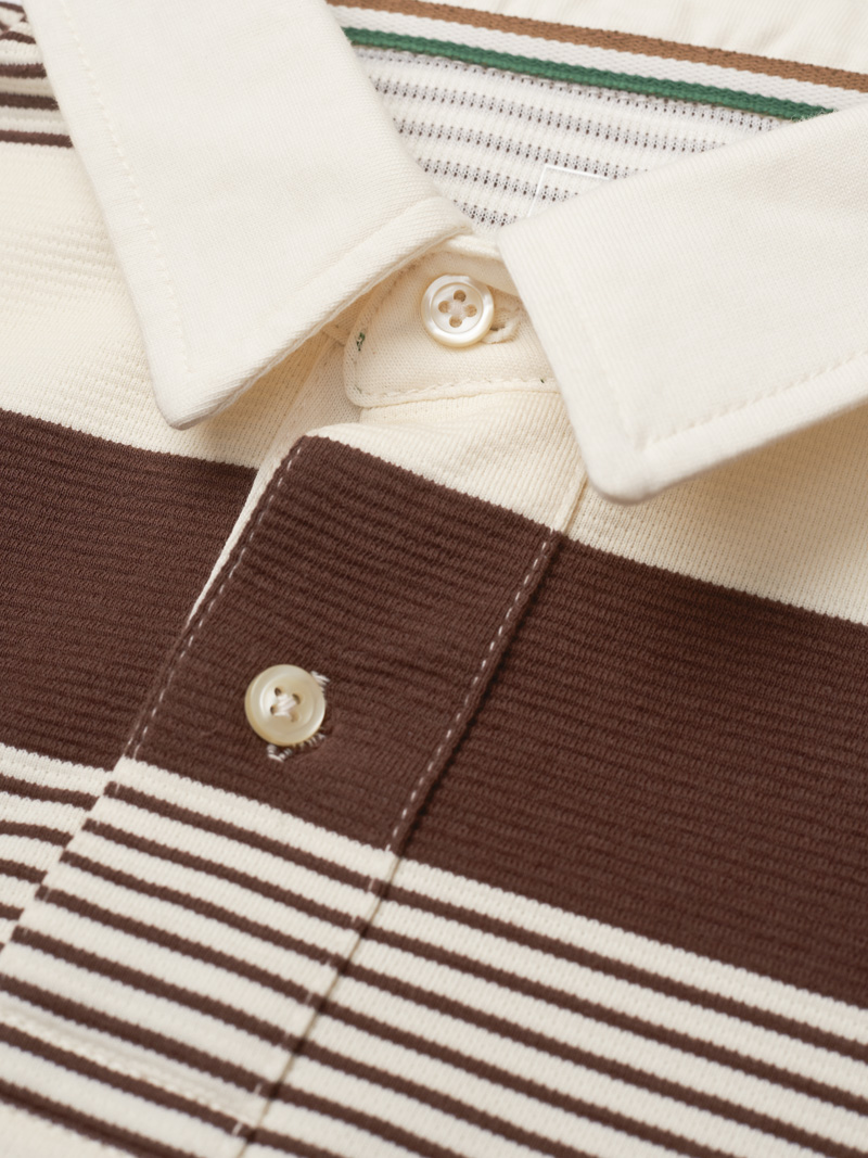 Áo Rugby Shirt Sọc Ngang In Logo Preppy Heritage Ở Ngực Form Regular PO150 Sọc Nâu