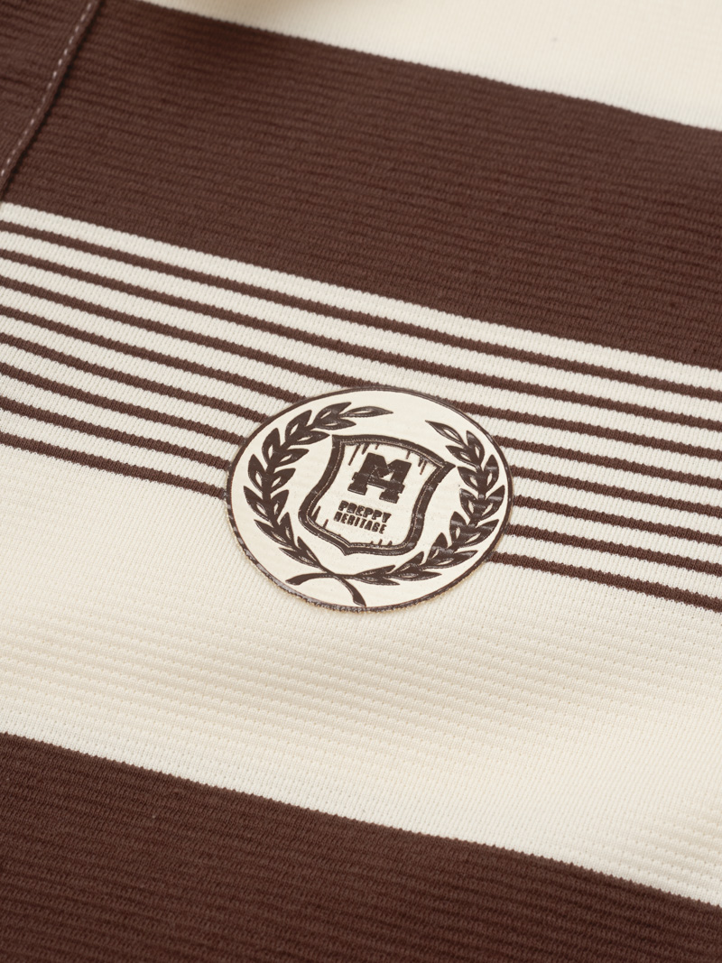 Áo Rugby Shirt Sọc Ngang In Logo Preppy Heritage Ở Ngực Form Regular PO150 Sọc Nâu