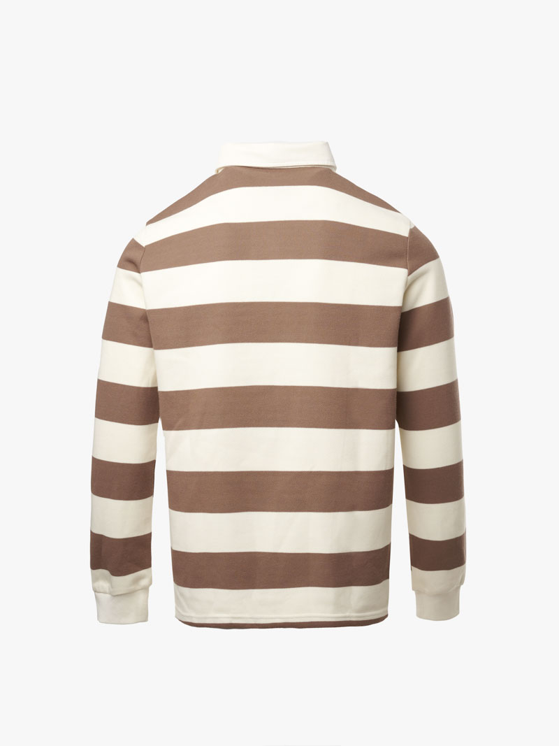 Áo Rugby Shirt Sọc To In Logo Preppy Heritage Ở Ngực Form Regular PO152 Sọc Nâu