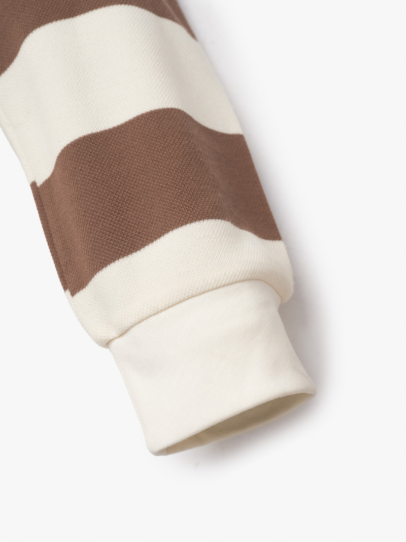 Áo Rugby Shirt Sọc To In Logo Preppy Heritage Ở Ngực Form Regular PO152 Sọc Nâu