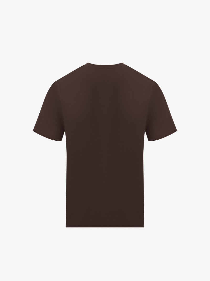 Áo Thun Cổ Tròn Trơn Form Slimfit AT132 Màu Nâu Đậm