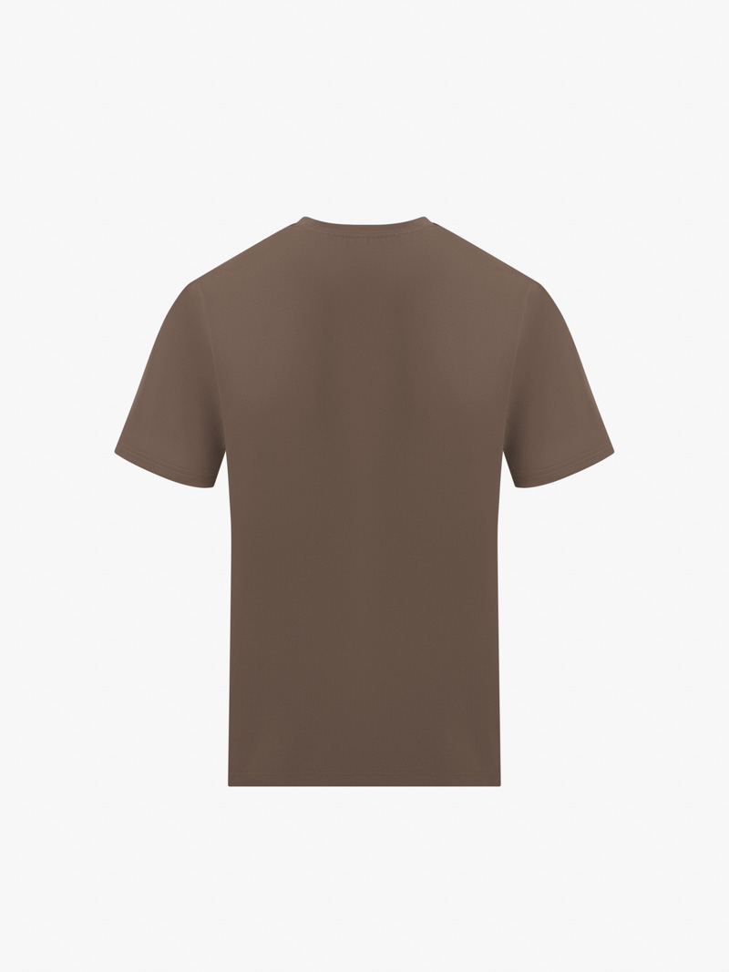 Áo Thun Cổ Tròn Trơn Form Slimfit AT132 Màu Nâu Nhạt