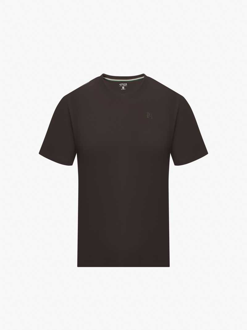 Áo Thun Cổ Tròn Trơn Form Slimfit AT132 Màu Xám Đậm