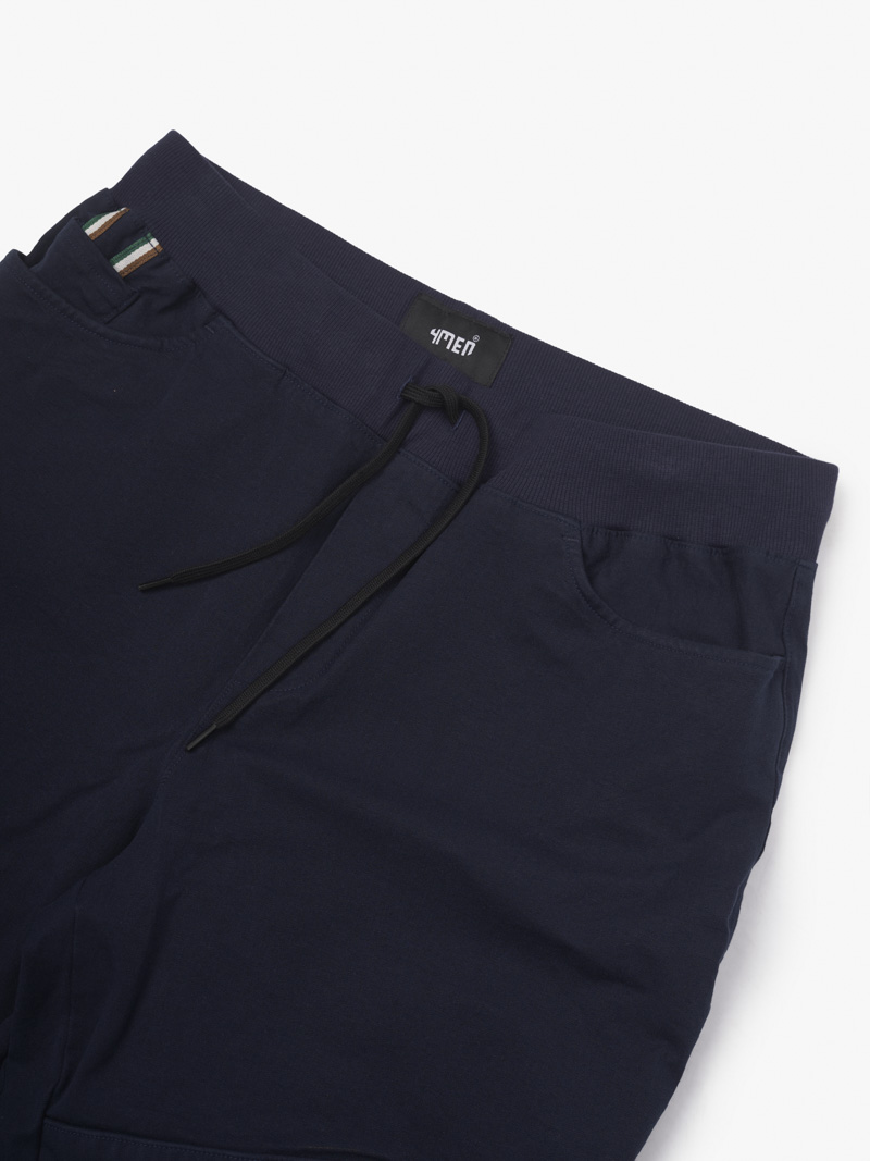 Quần Jogger Kaki Lưng Thun Gắn Tag Da Tam Giác Form Regular JO016 Màu Xanh Đen