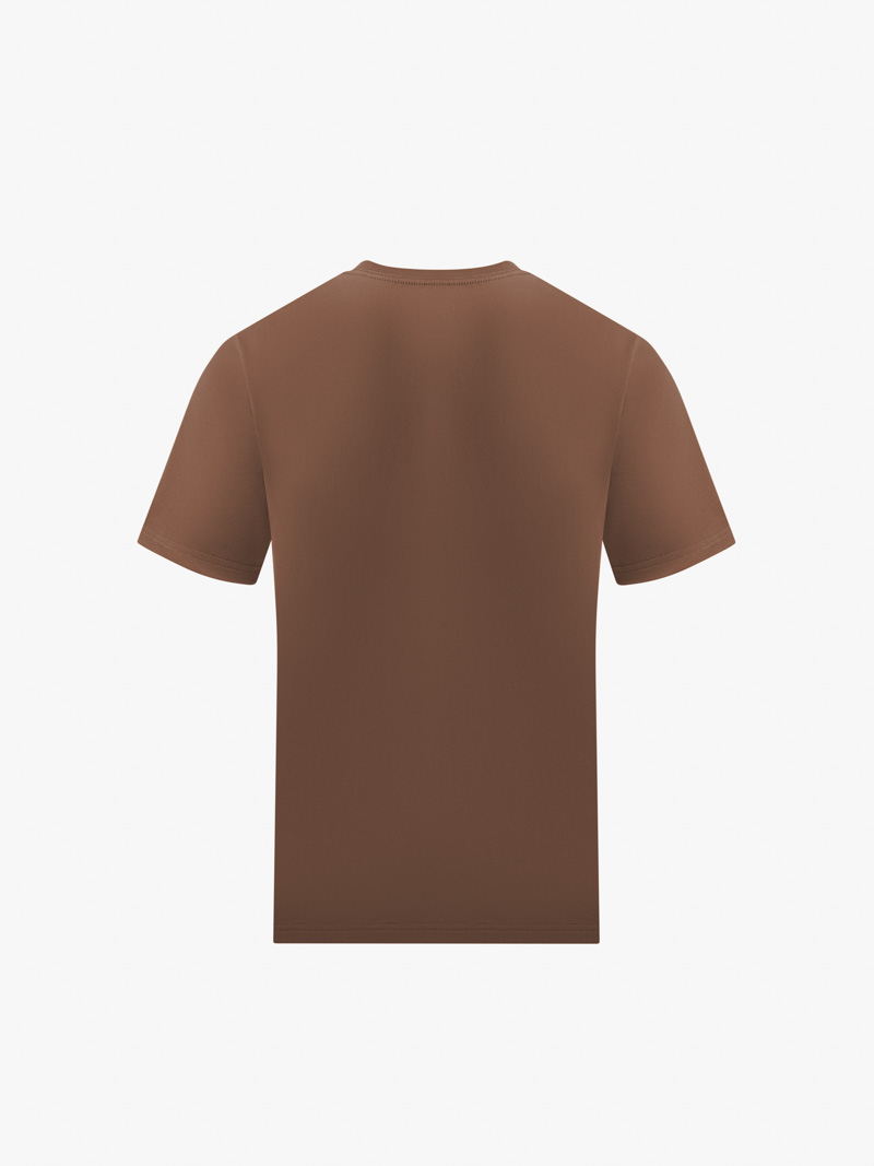 Áo Thun Cổ Tròn Trơn Form Slimfit AT132 Màu Nâu