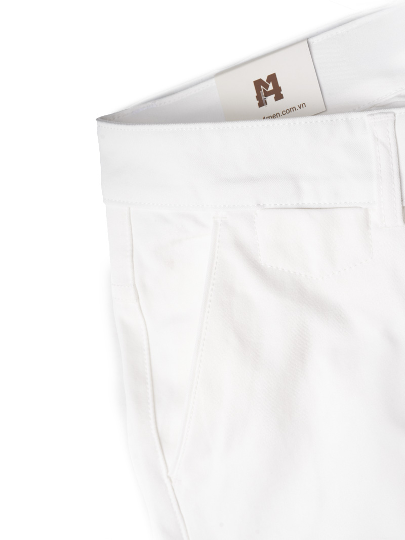 Quần Kaki Slimfit Trơn QK018 Màu Trắng