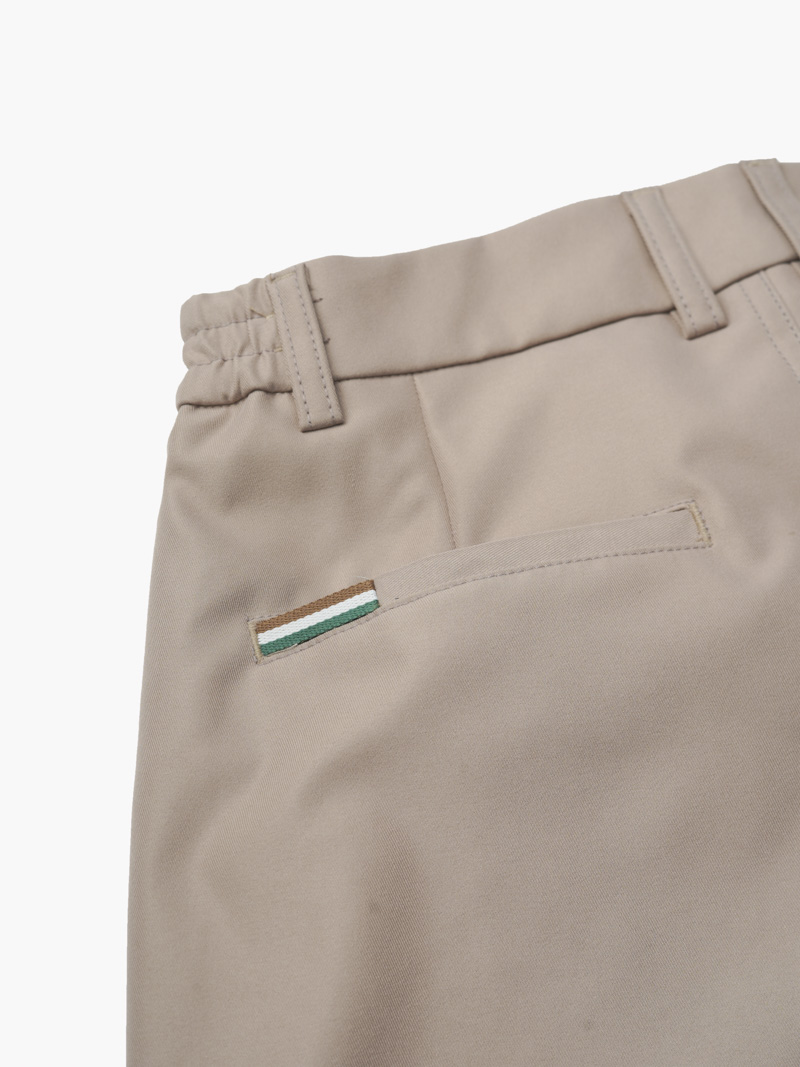 Quần Short Kaki Lưng Thun Xếp Ly Form Regular QS065 Màu Be