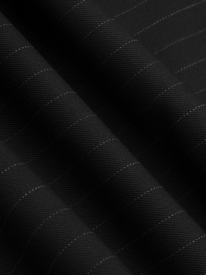 Quần Tây Sọc Túi Nắp Sau Form Slimfit QT061 Màu Đen