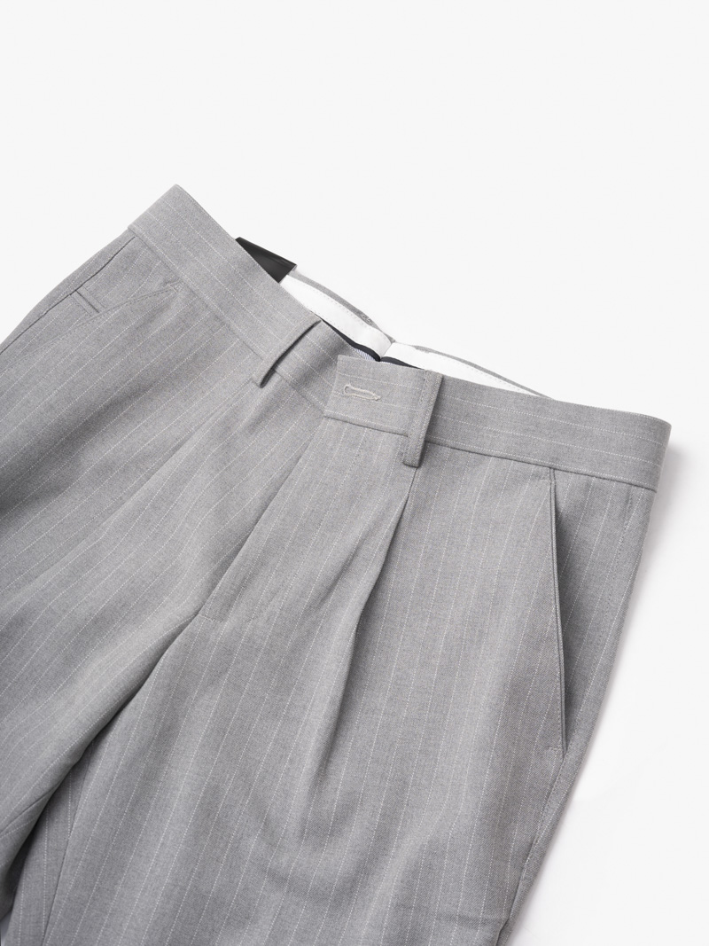 Quần Tây Sọc Túi Nắp Sau Form Slimfit QT061 Màu Xám