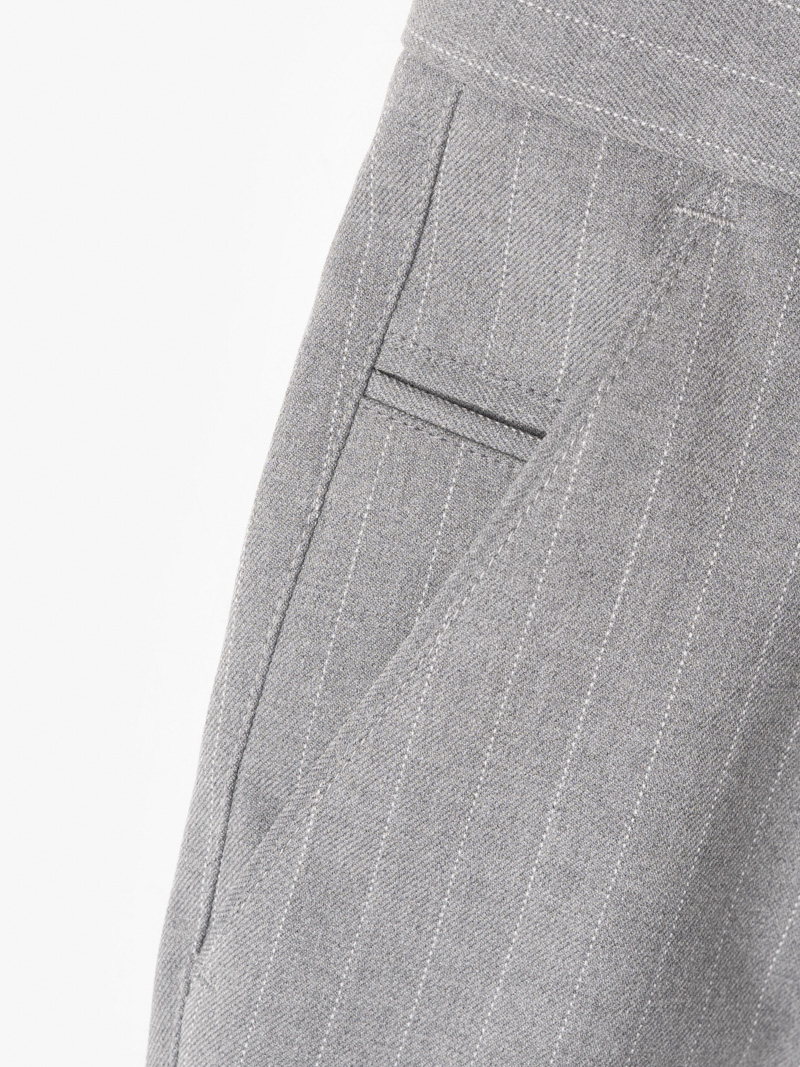 Quần Tây Sọc Túi Nắp Sau Form Slimfit QT061 Màu Xám