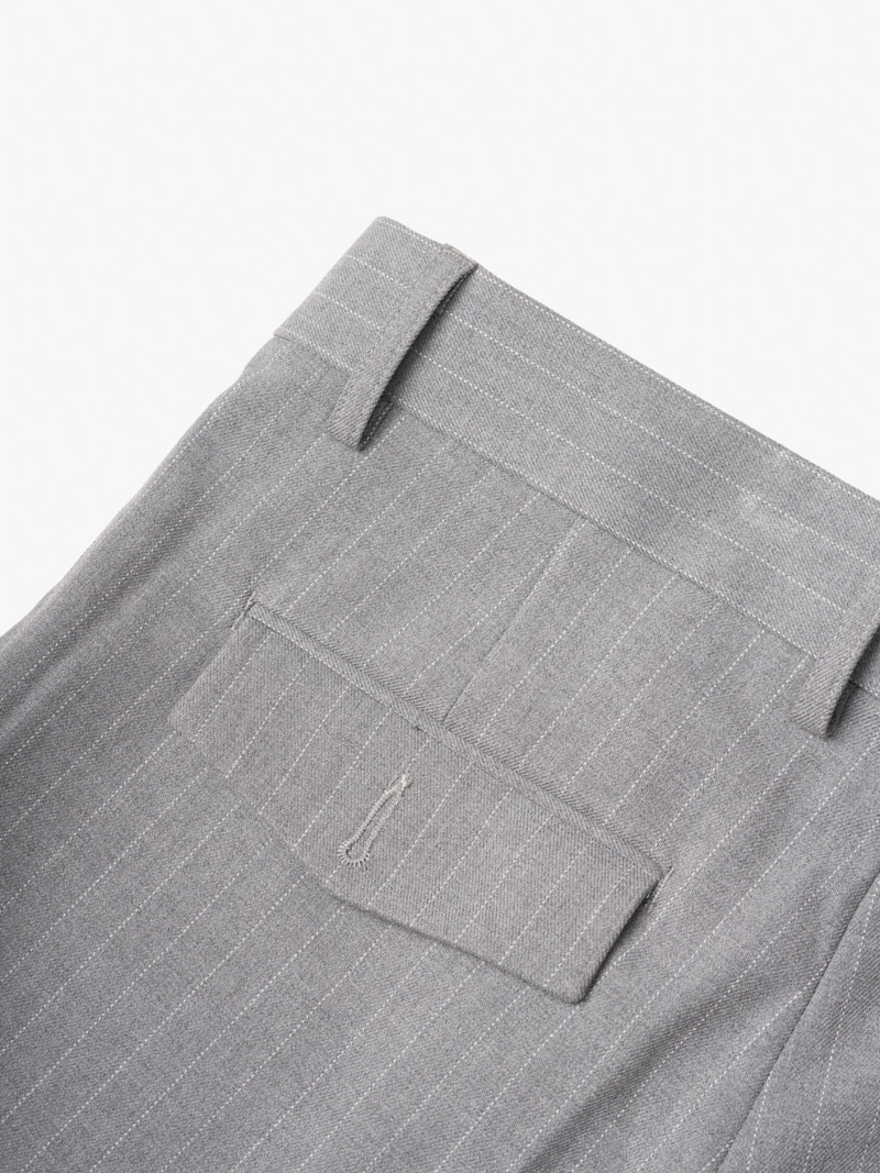 Quần Tây Sọc Túi Nắp Sau Form Slimfit QT061 Màu Xám