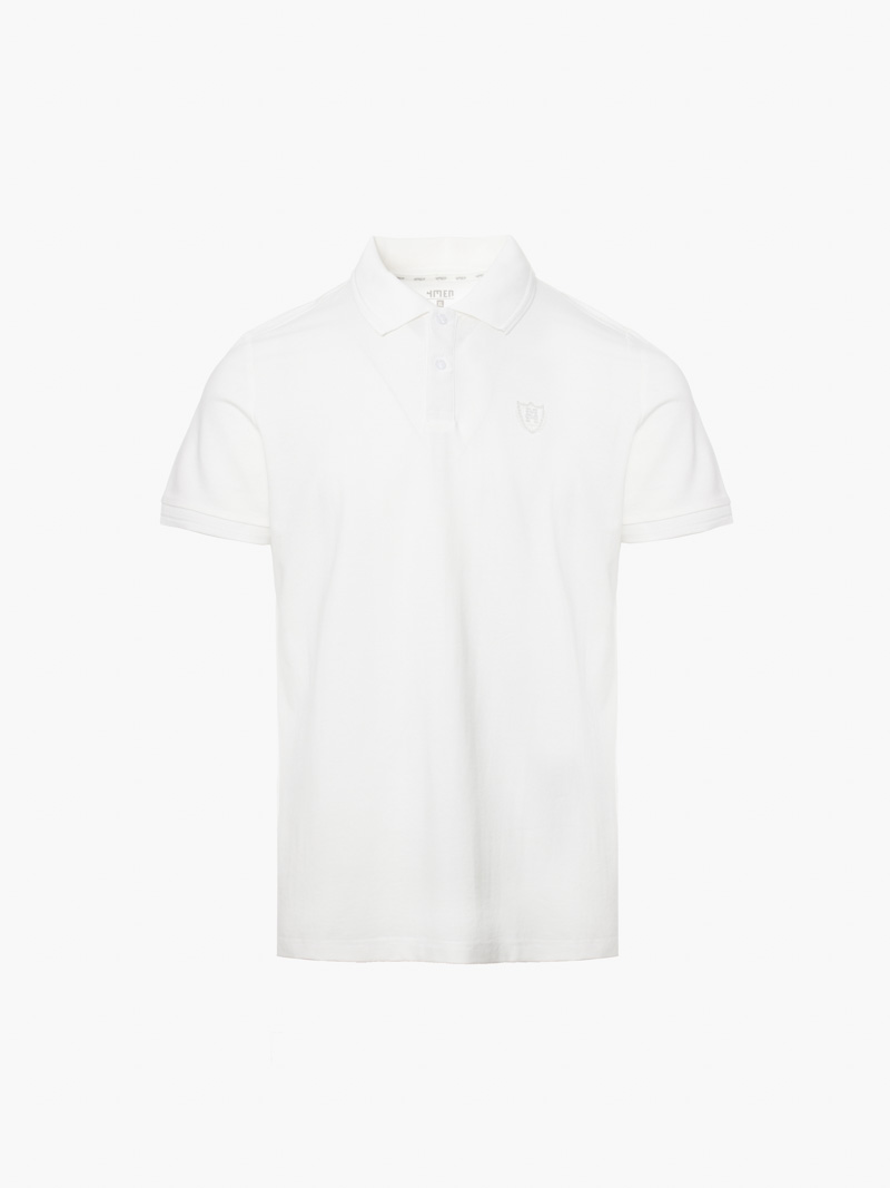 Áo Polo Modal In Logo M Form Slimfit PO157 Màu Trắng