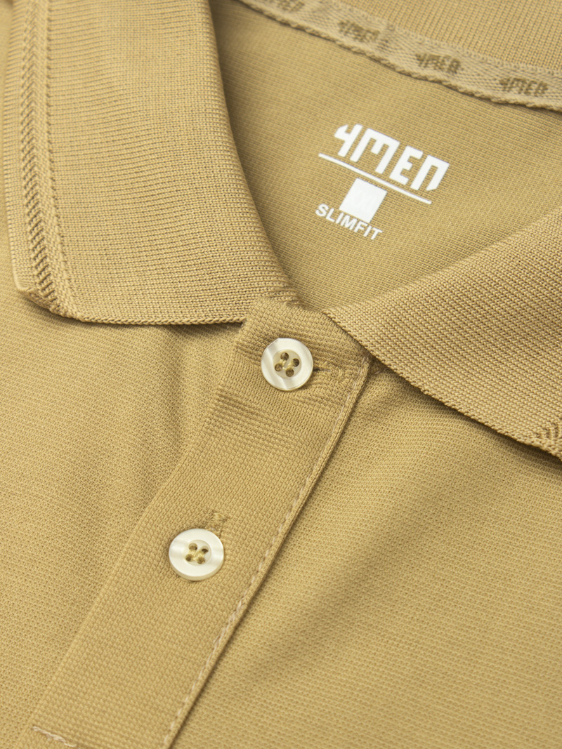 Áo Polo Modal In Logo M Form Slimfit PO157 Màu Be