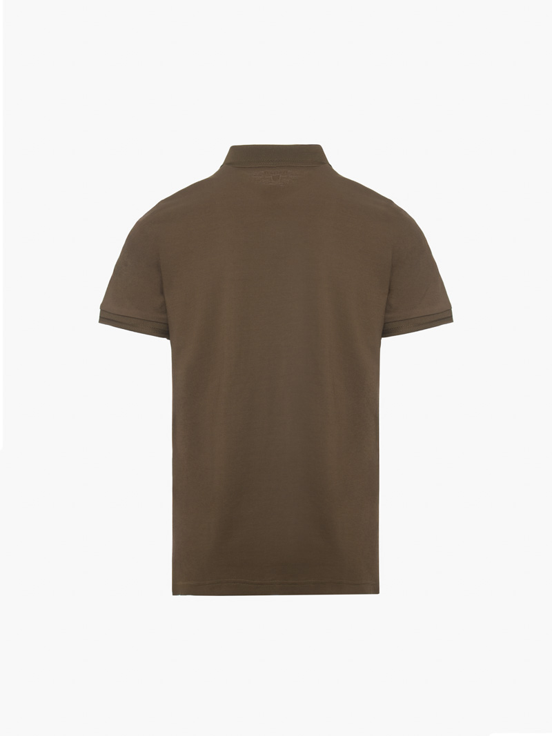 Áo Polo Modal In Logo M Form Slimfit PO157 Màu Nâu