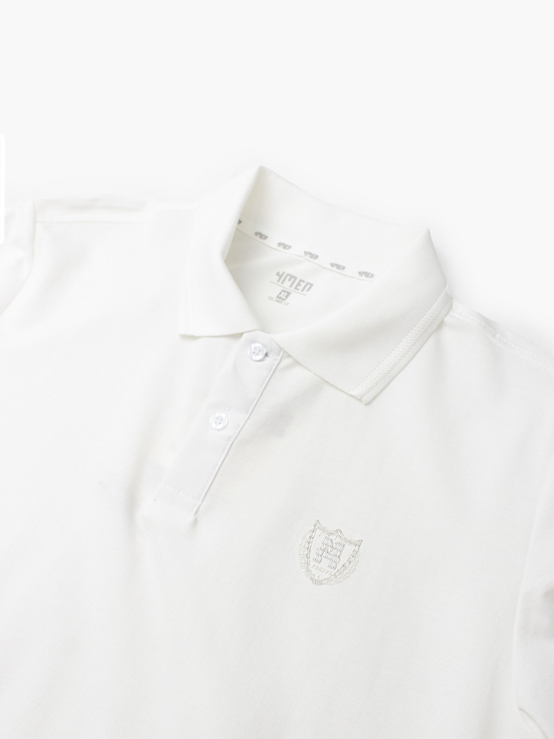 Áo Polo Modal In Logo M Form Slimfit PO157 Màu Trắng