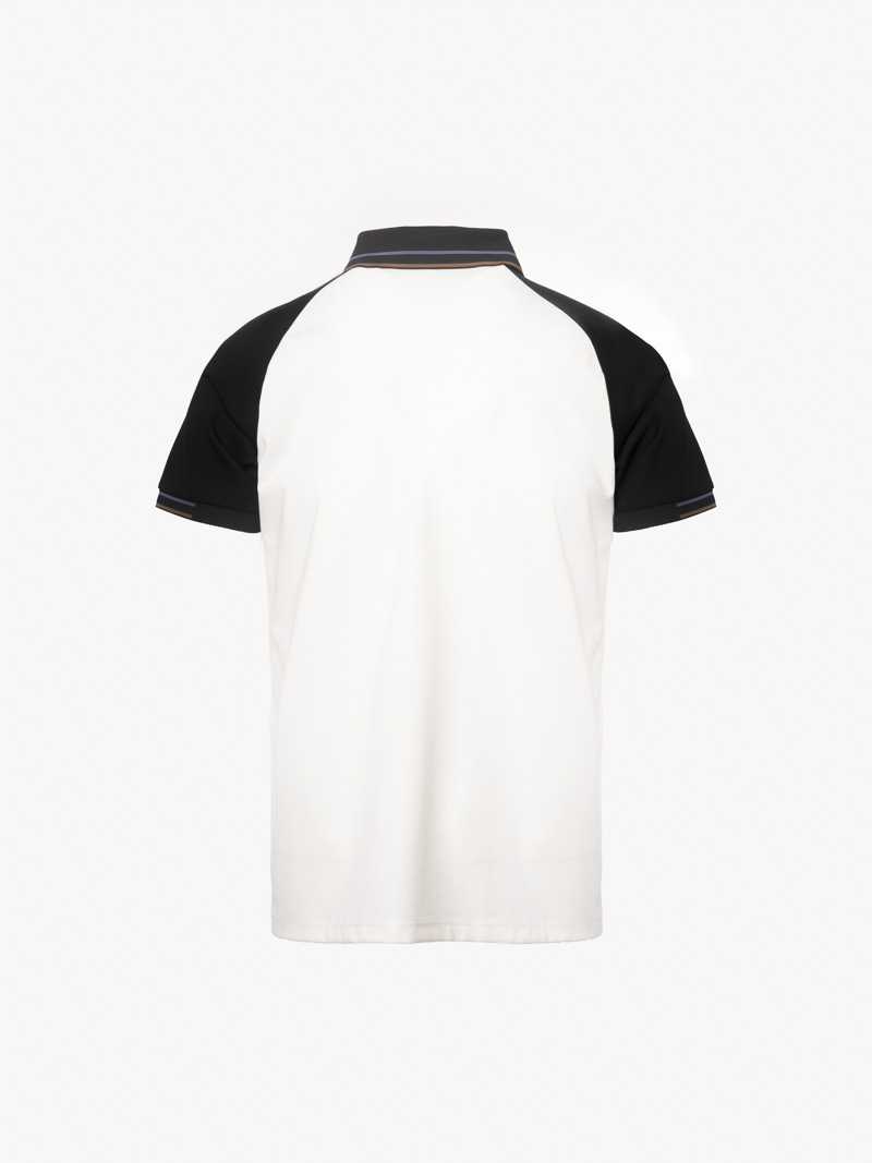 Áo Polo Rayon Bo Sọc Form Slimfit PO161 Màu Trắng