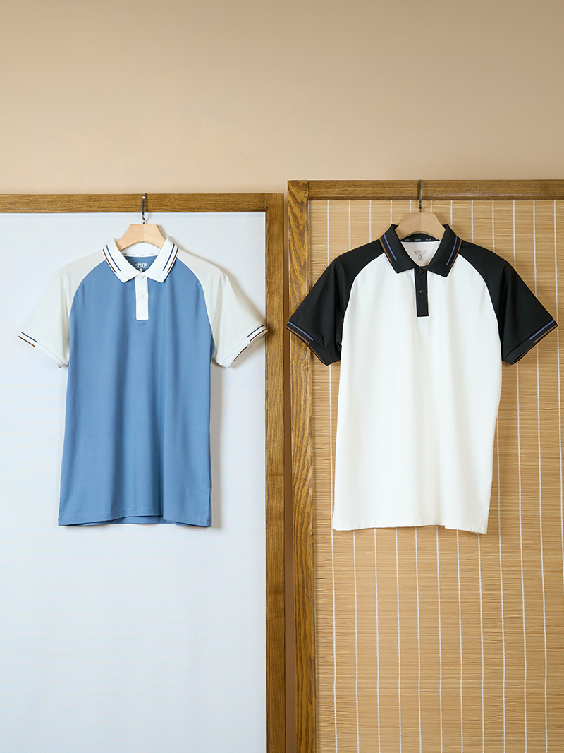 Áo Polo Rayon Bo Sọc Form Slimfit PO161 Màu Trắng