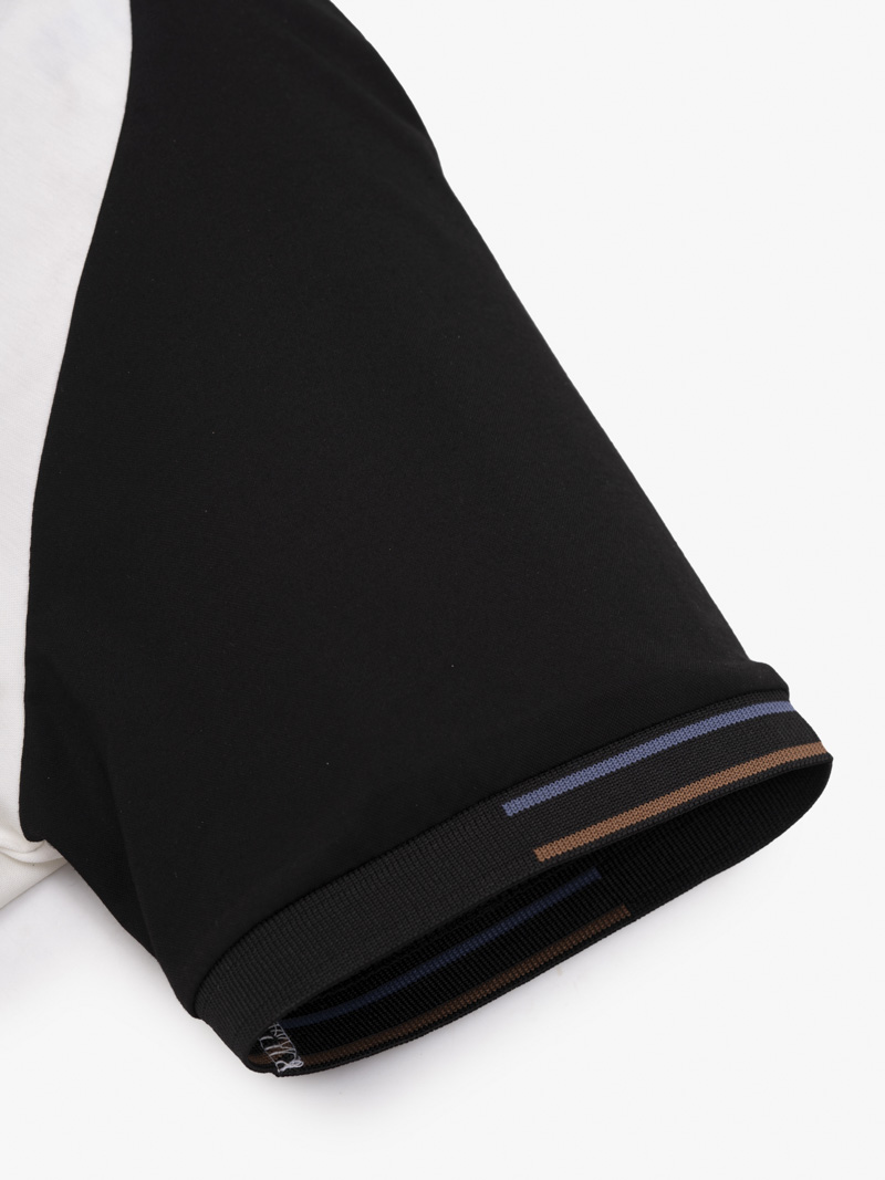 Áo Polo Rayon Bo Sọc Form Slimfit PO161 Màu Trắng