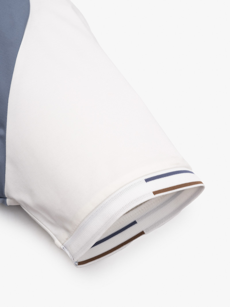 Áo Polo Rayon Bo Sọc Form Slimfit PO161 Màu Xanh Đá