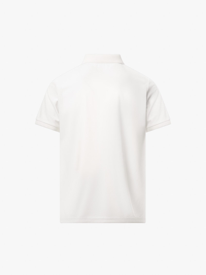 Áo Polo Rayon In Logo Bánh Lái Form Regular PO165 Màu Trắng