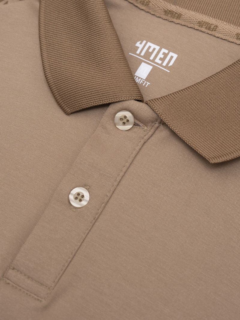 Áo Polo Rayon Nanh Sói Form Slimfit PO162 Màu Be