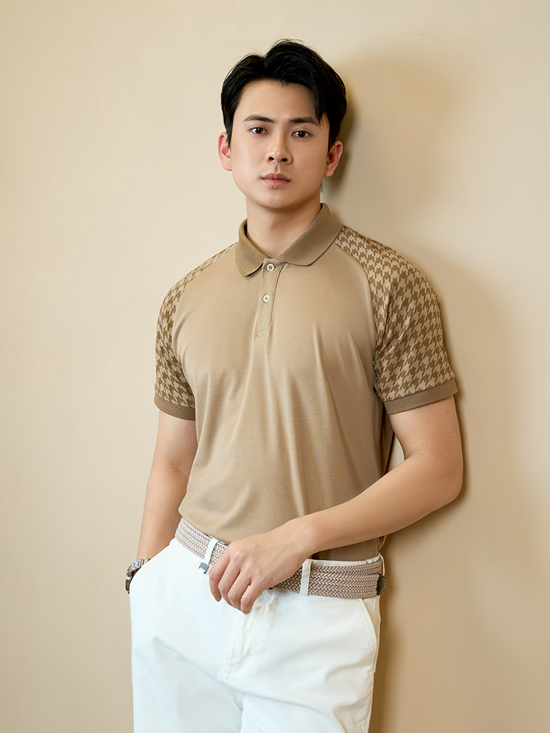 Áo Polo Rayon Nanh Sói Form Slimfit PO162 Màu Be