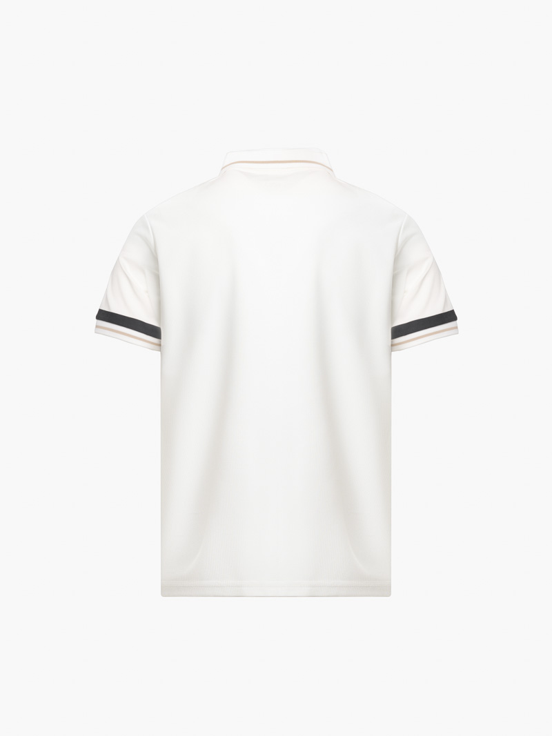 Áo Polo Rayon Rã Phối Form Slimfit PO159 Màu Trắng