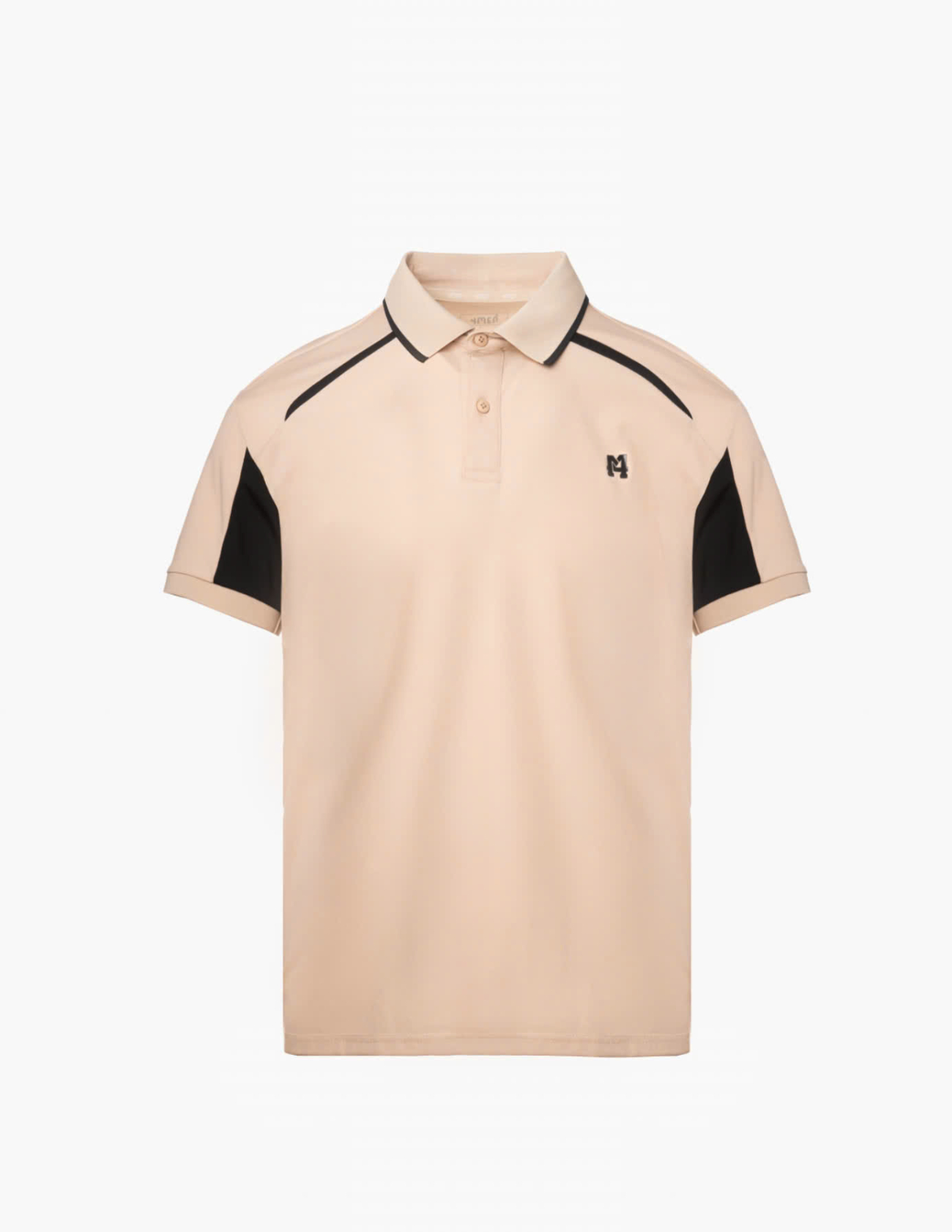 Áo Polo Rayon Rã Phối In Logo M Form Regular PO163 Màu Be Nhạt