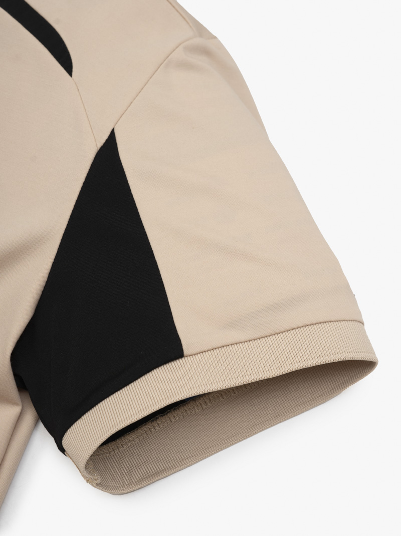 Áo Polo Rayon Rã Phối In Logo M Form Regular PO163 Màu Be Nhạt